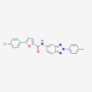 molecular formula C24H17ClN4O2 B408603 5-(4-CHLOROPHENYL)-N-[2-(4-METHYLPHENYL)-2H-1,2,3-BENZOTRIAZOL-5-YL]FURAN-2-CARBOXAMIDE 