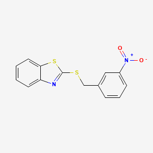 molecular formula C14H10N2O2S2 B4086149 Benzothiazole, 2-[[(3-nitrophenyl)methyl]thio]- CAS No. 157768-92-8