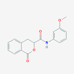 molecular formula C17H15NO4 B4086194 N~3~-(3-METHOXYPHENYL)-1-OXO-3,4-DIHYDRO-1H-ISOCHROMENE-3-CARBOXAMIDE 