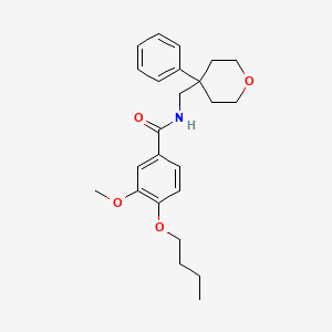 molecular formula C24H31NO4 B4086202 4-butoxy-3-methoxy-N-[(4-phenyloxan-4-yl)methyl]benzamide 
