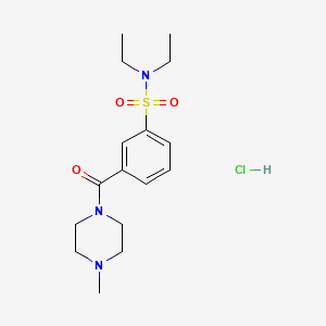 molecular formula C16H26ClN3O3S B4086532 N,N-diethyl-3-(4-methylpiperazine-1-carbonyl)benzenesulfonamide;hydrochloride 