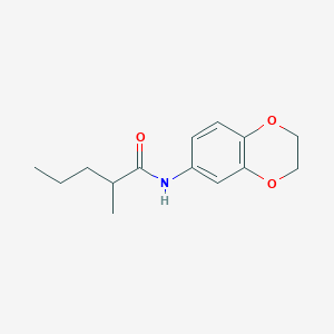 molecular formula C14H19NO3 B4086618 N-(2,3-dihydro-1,4-benzodioxin-6-yl)-2-methylpentanamide 