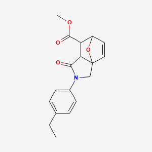 molecular formula C18H19NO4 B4086755 Methyl 2-(4-ethylphenyl)-1-oxo-1,2,3,6,7,7a-hexahydro-3a,6-epoxyisoindole-7-carboxylate 