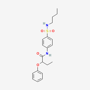 molecular formula C20H26N2O4S B4087006 N-[4-(butylsulfamoyl)phenyl]-2-phenoxybutanamide 