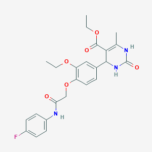 molecular formula C24H26FN3O6 B4087150 ethyl 4-[3-ethoxy-4-[2-(4-fluoroanilino)-2-oxoethoxy]phenyl]-6-methyl-2-oxo-3,4-dihydro-1H-pyrimidine-5-carboxylate 