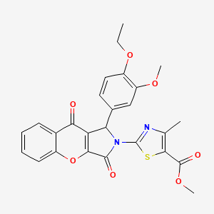 molecular formula C26H22N2O7S B4087181 METHYL 2-[1-(4-ETHOXY-3-METHOXYPHENYL)-3,9-DIOXO-1H,2H,3H,9H-CHROMENO[2,3-C]PYRROL-2-YL]-4-METHYL-1,3-THIAZOLE-5-CARBOXYLATE 