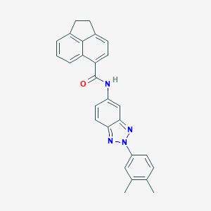 molecular formula C27H22N4O B408732 N-[2-(3,4-dimethylphenyl)-2H-1,2,3-benzotriazol-5-yl]-1,2-dihydro-5-acenaphthylenecarboxamide 