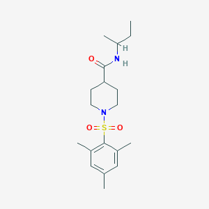 molecular formula C19H30N2O3S B4087321 N-(butan-2-yl)-1-[(2,4,6-trimethylphenyl)sulfonyl]piperidine-4-carboxamide 