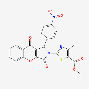 molecular formula C23H15N3O7S B4087324 METHYL 4-METHYL-2-[1-(4-NITROPHENYL)-3,9-DIOXO-1H,2H,3H,9H-CHROMENO[2,3-C]PYRROL-2-YL]-1,3-THIAZOLE-5-CARBOXYLATE 