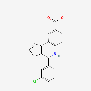 molecular formula C20H18ClNO2 B4087382 methyl 4-(3-chlorophenyl)-3a,4,5,9b-tetrahydro-3H-cyclopenta[c]quinoline-8-carboxylate 