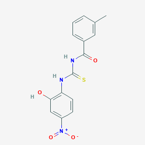 molecular formula C15H13N3O4S B4087458 N-[(2-hydroxy-4-nitrophenyl)carbamothioyl]-3-methylbenzamide 