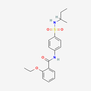molecular formula C19H24N2O4S B4087510 N-[4-(butan-2-ylsulfamoyl)phenyl]-2-ethoxybenzamide 