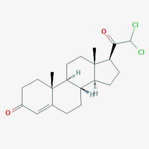 molecular formula C21H28Cl2O2 B040876 21,21-Dichloroprogesterone CAS No. 117038-59-2