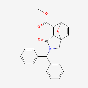 molecular formula C23H21NO4 B4087606 Methyl 2-(diphenylmethyl)-1-oxo-1,2,3,6,7,7a-hexahydro-3a,6-epoxyisoindole-7-carboxylate 