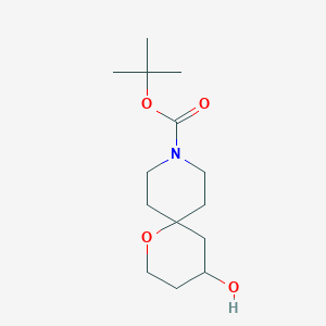 Tert-butyl 4-hydroxy-1-oxa-9-azaspiro[5.5]undecane-9-carboxylate