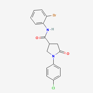 molecular formula C17H14BrClN2O2 B4087754 N-(2-bromophenyl)-1-(4-chlorophenyl)-5-oxopyrrolidine-3-carboxamide 