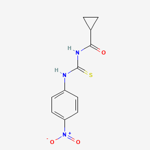 molecular formula C11H11N3O3S B4087782 N-[(4-nitrophenyl)carbamothioyl]cyclopropanecarboxamide 