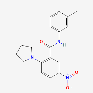 molecular formula C18H19N3O3 B4087841 N-(3-methylphenyl)-5-nitro-2-pyrrolidin-1-ylbenzamide 
