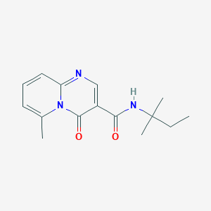 molecular formula C15H19N3O2 B040879 4H-Pyrido(1,2-a)pyrimidine-3-carboxamide, N-(1,1-dimethylpropyl)-6-methyl-4-oxo- CAS No. 125055-60-9