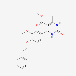 molecular formula C23H26N2O5 B4087902 ethyl 4-[3-methoxy-4-(2-phenylethoxy)phenyl]-6-methyl-2-oxo-3,4-dihydro-1H-pyrimidine-5-carboxylate 
