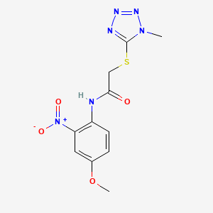 molecular formula C11H12N6O4S B4087988 N-(4-methoxy-2-nitrophenyl)-2-[(1-methyl-1H-tetrazol-5-yl)sulfanyl]acetamide 