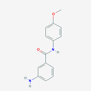 molecular formula C14H14N2O2 B040881 3-amino-N-(4-methoxyphenyl)benzamide CAS No. 115175-19-4