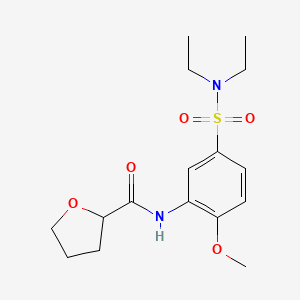 molecular formula C16H24N2O5S B4088114 N-[5-(diethylsulfamoyl)-2-methoxyphenyl]oxolane-2-carboxamide 