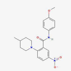 molecular formula C20H23N3O4 B4088213 N-(4-methoxyphenyl)-2-(4-methylpiperidin-1-yl)-5-nitrobenzamide 