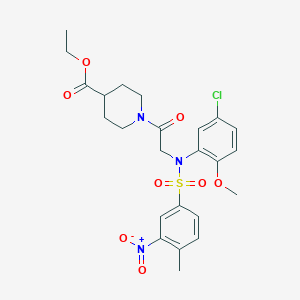 molecular formula C24H28ClN3O8S B4088239 ethyl 1-{N-(5-chloro-2-methoxyphenyl)-N-[(4-methyl-3-nitrophenyl)sulfonyl]glycyl}piperidine-4-carboxylate 