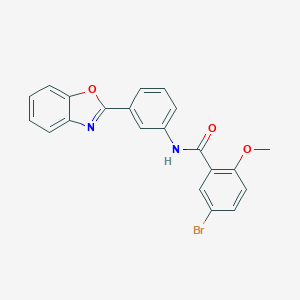 molecular formula C21H15BrN2O3 B408826 N-[3-(1,3-benzoxazol-2-yl)phenyl]-5-bromo-2-methoxybenzamide 