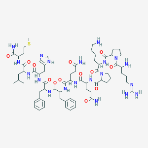 molecular formula C67H102N20O13S B040883 H-DL-Arg-DL-Pro-DL-Lys-DL-Pro-DL-Gln-DL-Gln-DL-Phe-DL-Phe-DL-His-DL-Leu-DL-Met-NH2 CAS No. 115760-58-2