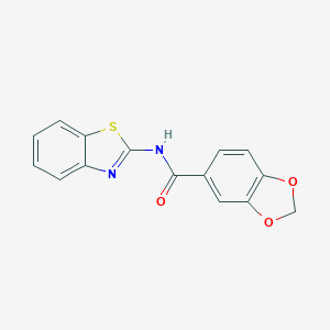 molecular formula C15H10N2O3S B408830 N-(1,3-Benzothiazol-2-yl)-1,3-benzodioxole-5-carboxamide 