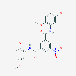 molecular formula C24H23N3O8 B408844 N1,N3-BIS(2,5-DIMETHOXYPHENYL)-5-NITROBENZENE-1,3-DICARBOXAMIDE 