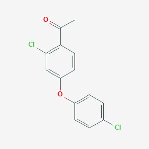molecular formula C14H10Cl2O2 B040885 1-[2-Chloro-4-(4-chlorophenoxy)phenyl]ethan-1-one CAS No. 119851-28-4