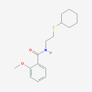 molecular formula C16H23NO2S B4088517 N-[2-(cyclohexylsulfanyl)ethyl]-2-methoxybenzamide 