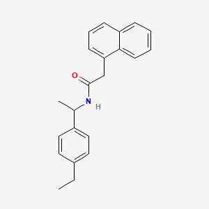 molecular formula C22H23NO B4088578 N-[1-(4-ethylphenyl)ethyl]-2-naphthalen-1-ylacetamide 