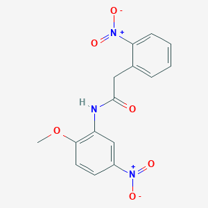 molecular formula C15H13N3O6 B408862 N-(2-methoxy-5-nitrophenyl)-2-(2-nitrophenyl)acetamide 
