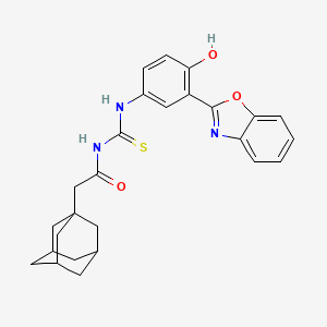 molecular formula C26H27N3O3S B4088672 N-{[3-(1,3-Benzoxazol-2(3H)-ylidene)-4-oxocyclohexa-1,5-dien-1-yl]carbamothioyl}-2-(tricyclo[3.3.1.1~3,7~]decan-1-yl)acetamide CAS No. 593238-61-0