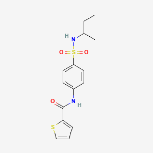 molecular formula C15H18N2O3S2 B4088725 N-{4-[(BUTAN-2-YL)SULFAMOYL]PHENYL}THIOPHENE-2-CARBOXAMIDE 