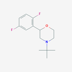 molecular formula C14H19F2NO B040889 4-Tert-butyl-2-(2,5-difluorophenyl)morpholine CAS No. 119508-55-3