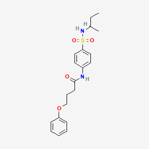 molecular formula C20H26N2O4S B4088918 N-[4-(butan-2-ylsulfamoyl)phenyl]-4-phenoxybutanamide 