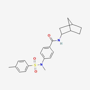 molecular formula C22H26N2O3S B4088931 N-(2-bicyclo[2.2.1]heptanyl)-4-[methyl-(4-methylphenyl)sulfonylamino]benzamide 
