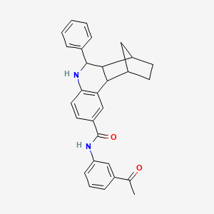 molecular formula C29H28N2O2 B4088952 N-(3-acetylphenyl)-10-phenyl-9-azatetracyclo[10.2.1.02,11.03,8]pentadeca-3(8),4,6-triene-5-carboxamide 
