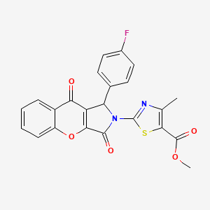 molecular formula C23H15FN2O5S B4088964 METHYL 2-[1-(4-FLUOROPHENYL)-3,9-DIOXO-1H,2H,3H,9H-CHROMENO[2,3-C]PYRROL-2-YL]-4-METHYL-1,3-THIAZOLE-5-CARBOXYLATE 
