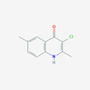 molecular formula C11H10ClNO B040890 3-Chloro-2,6-dimethyl-4-hydroxyquinoline CAS No. 117039-83-5