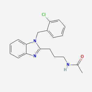 molecular formula C19H20ClN3O B4089017 N-(3-{1-[(2-CHLOROPHENYL)METHYL]-1H-1,3-BENZODIAZOL-2-YL}PROPYL)ACETAMIDE 