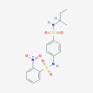 molecular formula C16H19N3O6S2 B4089201 N-[4-(butan-2-ylsulfamoyl)phenyl]-2-nitrobenzenesulfonamide 