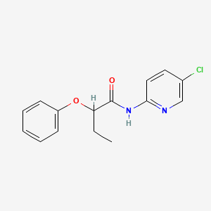 molecular formula C15H15ClN2O2 B4089279 N-(5-chloropyridin-2-yl)-2-phenoxybutanamide 