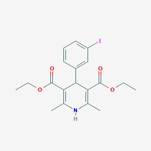 molecular formula C19H22INO4 B408955 Diethyl 4-(3-iodophenyl)-2,6-dimethyl-1,4-dihydropyridine-3,5-dicarboxylate 
