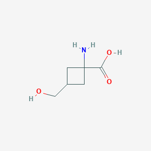 molecular formula C6H11NO3 B040896 1-Amino-3-(hydroxymethyl)cyclobutane-1-carboxylic acid CAS No. 116823-32-6